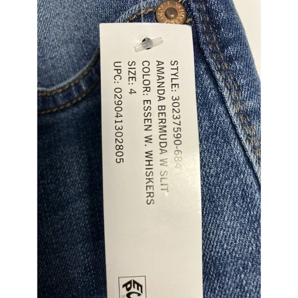 Gloria Vanderbilt Amanda Bermuda Blue Jean Shorts Size 4 NWT - Picture 8 of 9